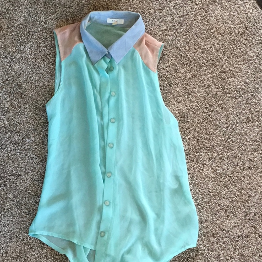 Button up tank top